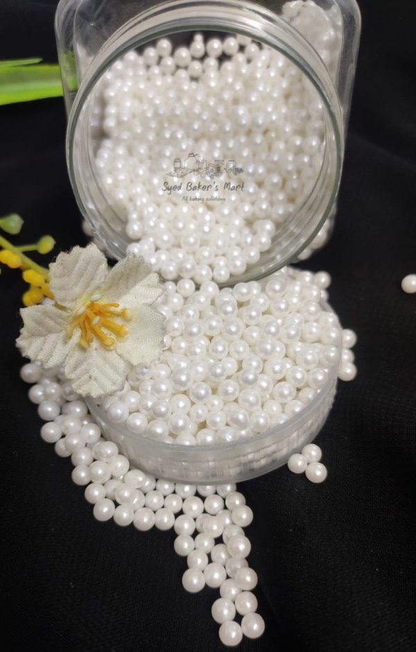 4mm White Pearls (25 gram)