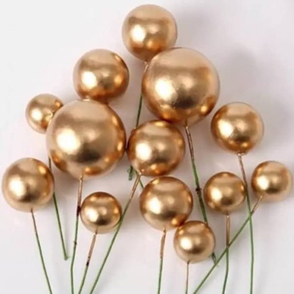 Golden Glossy Ball 4p Set - Image 2