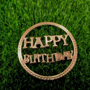 Mini Golden HBD Topper (1p) - Round