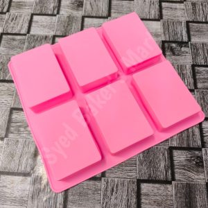 6 Hole Square  Soap Mold